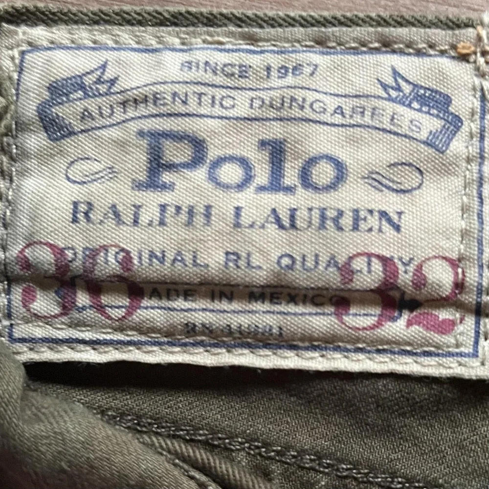 Polo Ralph Lauren Jeans Mens 32x31 Green Authentic Dungarees Slim Straight